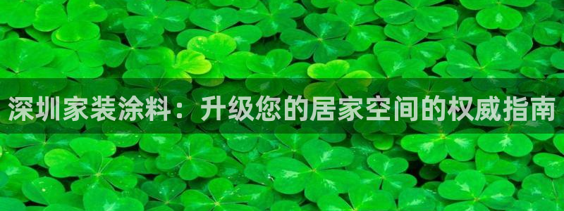 和记Ag：深圳家装涂料：升级您的居家空间的权威指南