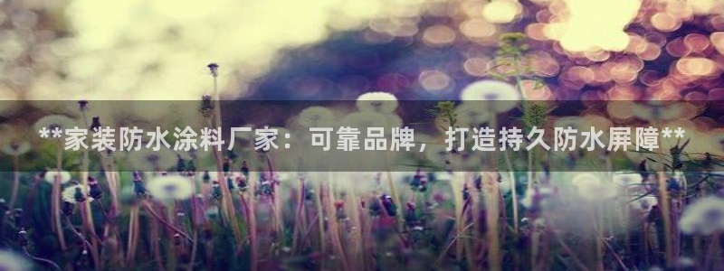 和记(福建)商贸有限公司招聘：**家装防水涂料厂家：可靠品牌，打造持久防水屏障**