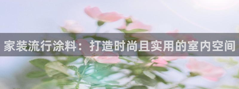 和记官方直营：家装流行涂料：打造时尚且实用的室内空间