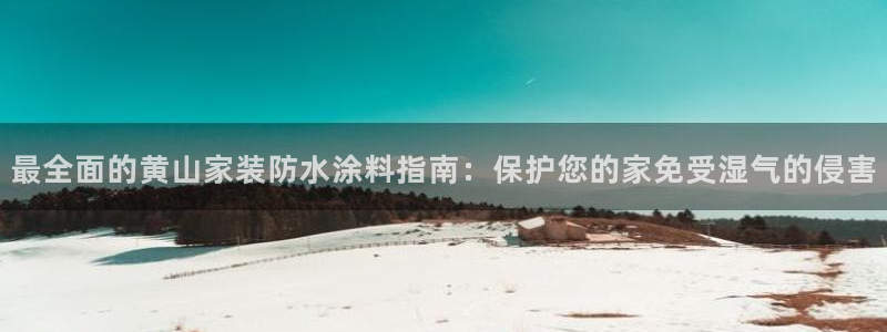 和记h8：最全面的黄山家装防水涂料指南：保护您的家免受湿气的侵害
