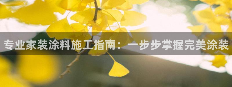 和记ag登录：专业家装涂料施工指南：一步步掌握完美涂装