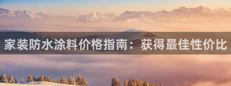 和记国际：家装防水涂料价格指南：获得最佳性价比