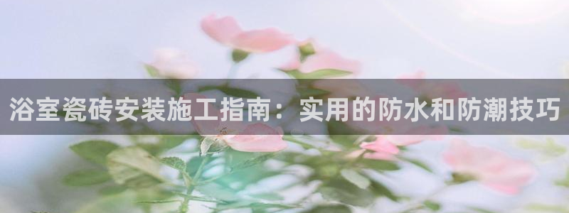 和记官方直营：浴室瓷砖安装施工指南：实用的防水和防潮技巧