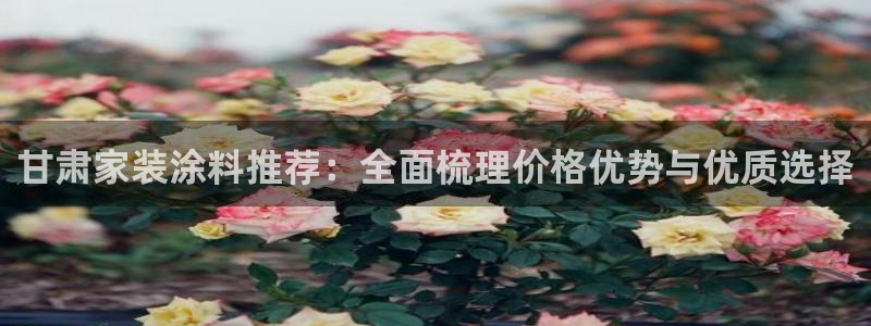 和记ag旗舰厅：甘肃家装涂料推荐：全面梳理价格优势与优质选择