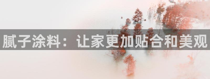 和记平台登陆：腻子涂料：让家更加贴合和美观