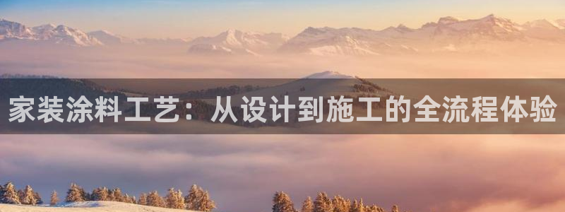 和记官网登陆：家装涂料工艺：从设计到施工的全流程体验