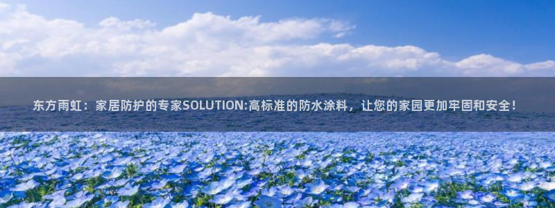 和记国际开户网站：东方雨虹：家居防护的专家SOLUTION:高标准的防水涂料，让您的家园更加牢固和安全！