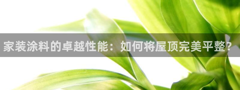 和记最新官方网址：家装涂料的卓越性能：如何将屋顶完美平整？